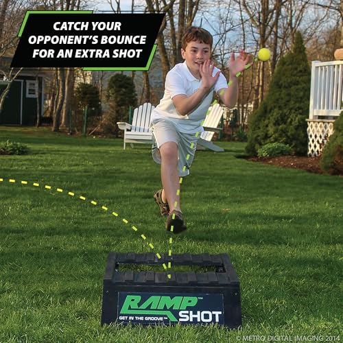 Image of Vivere RampShot Outdoor Toss Game Set with 2 Ramps & 4 Balls, Portable 4-Player Lawn Game for Kids and Adults, Backyard, Beach, Camping & Tailgates