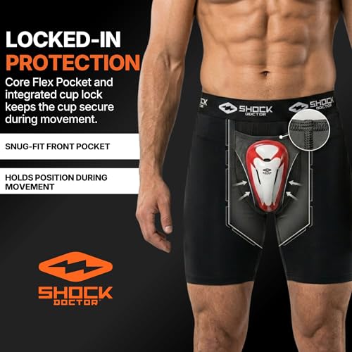 Image of Shock Doctor 221 Compression Short with BioFlex Cup