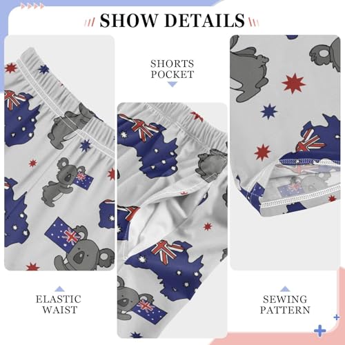 Australia Koala Boys Long Pants Soft Trousers Elastic Waist Kids Lounge Bottoms with Pockets S-XL4