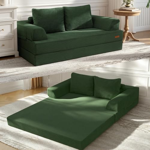 COMAX Futon Sofa Bed, Convertible Sofa Bed, Folding Boneless Couches