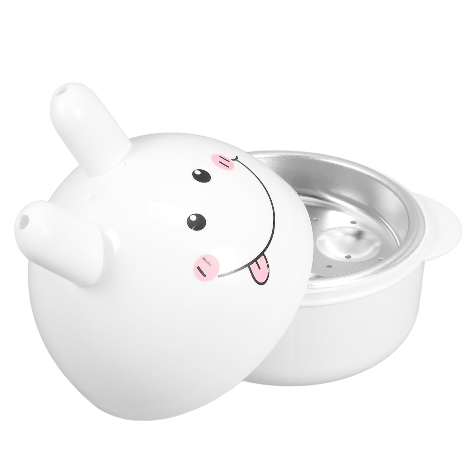 OFFSCH Reusable Cartoon Egg Poacher Microwavable Egg Maker for Easy Steaming and Poaching Practical Kitchen Tool for Breakfast Compact Design for Microwave Use