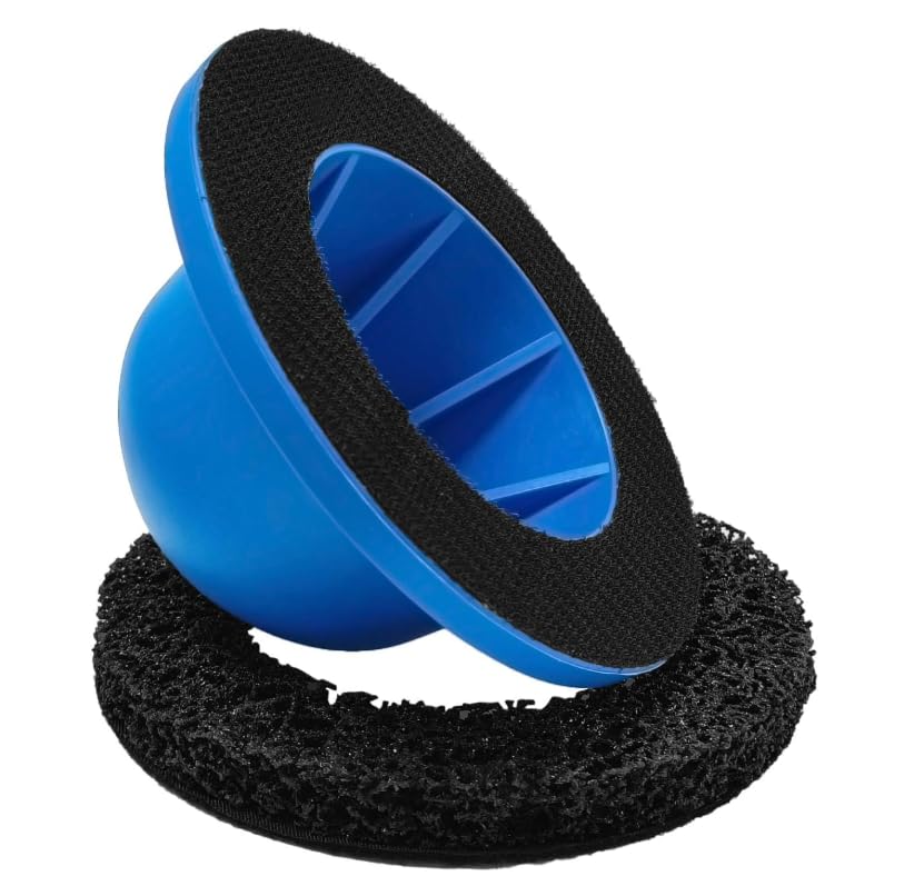 Qivine Amoladora de Cubos de Aluminio, 150mm de Lijadora de Cubo de Rueda, Abrasivo Ollas de Disco de Limpieza para Coche, Cambio de Neumáticos (A)