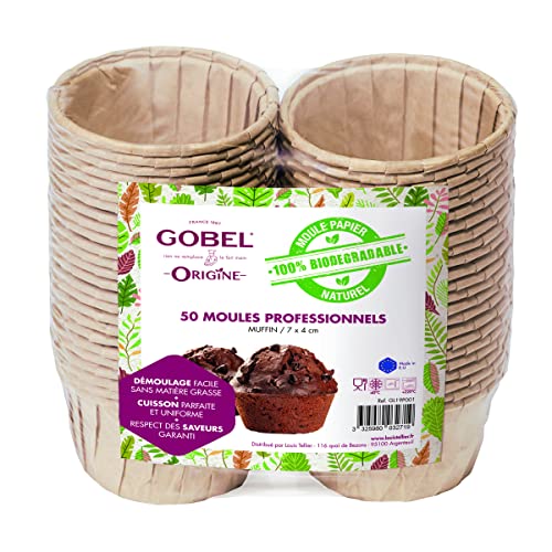 Moldes profesionales Gobel de papel natural para muffins perfectos en el horno