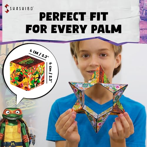 Image of Shashibo Teenage Mutant Ninja Turtles Magnetic Puzzle Cube, Fidget Toy