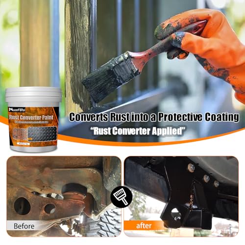 image for MuzeFansi 2-in-1 Rust Converter & Metal Primer – Stops Rust, Paint O