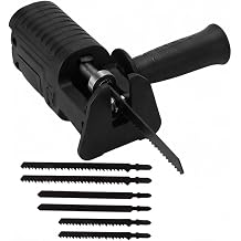 Reciprocating Saw Adapter, Upgrade Electric Drill Reciprocating Saw Adapter with Cordless Adapter Set and Black Handle For Durability