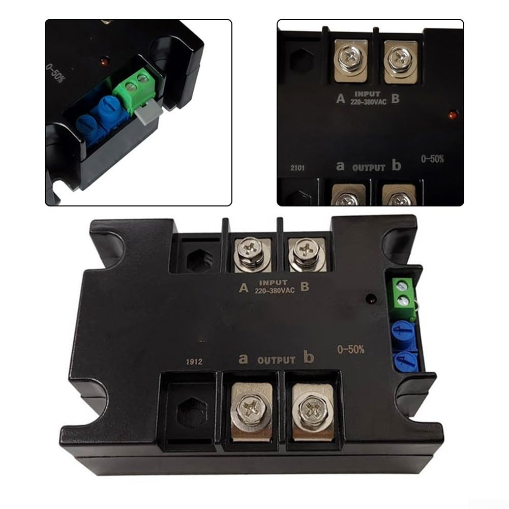 Modulo Soft Start SSR-80WA-R1 (3KW) per motori monofase 220 V, design compatto 110 x 75 x 50 mm, compatibile con pompe, ventilatori, mulini a sfere e trasportatori (SSR-80WA-R1-3KW)