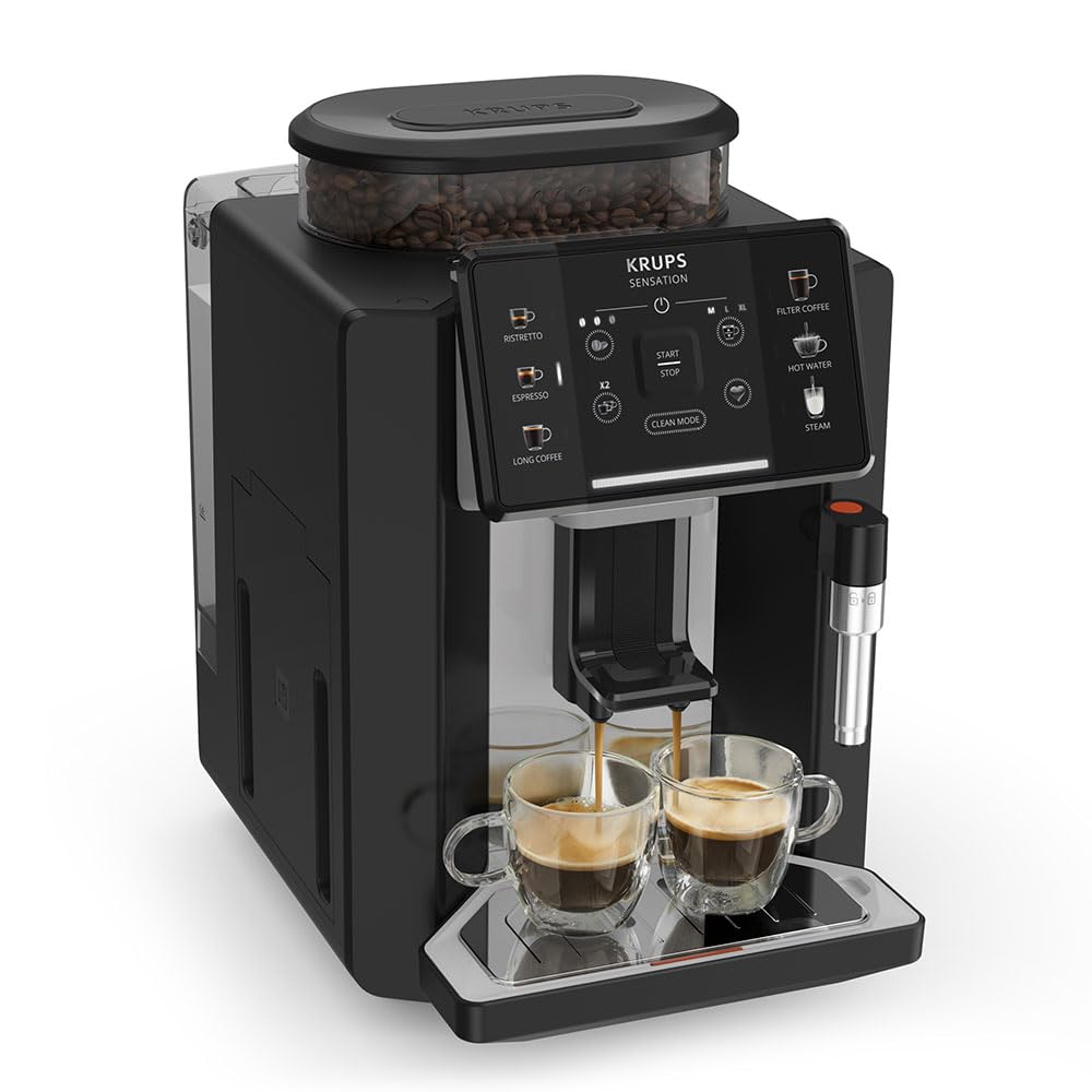 KRUPS Sensation C10 EA910A10 Cafetera Superautomática con Molinillo 15 Bares Negra
