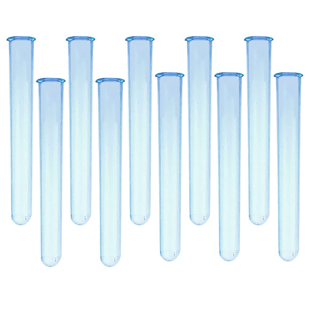 przezroczysty pojemnik na probówki testowe, 10 sztuk probówek koktajlowych plastikowe probówki koktajlowe probówki naukowe do baru KTV akcesoria barmańskie(12X2CM)