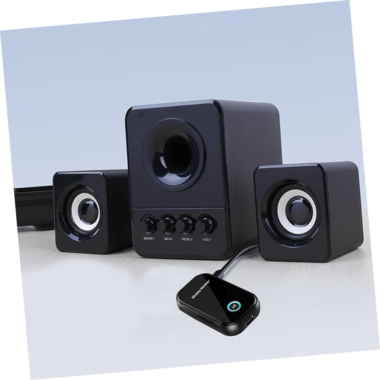 HEMOTON 4 Stück Adapter Auto-Audio-Sender kabellos drahtloser Sender drahtloser Musikempfänger Übertragungsgerät drahtloser Empfänger USB Startprogramm -Stick Plastik