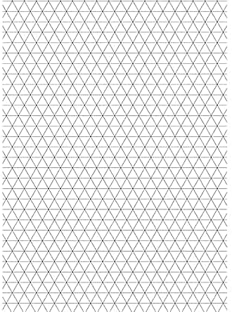 inr |Isometric Dots Grid Line A4 Paper | 5 mm Distance Between Dots |Equilateral 3D Triangle Graphical Shapes | Pack of 50 Sheets |Size 8.3 x 11.7 inch |100 GSM Natural White| GRD700