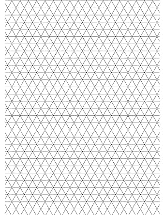 inr |Isometric Dots Grid Line A4 Paper | 5 mm Distance Between Dots |Equilateral 3D Triangle Graphical Shapes | Pack of 50 Sheets |Size 8.3 x 11.7 inch |100 GSM Natural White| GRD700