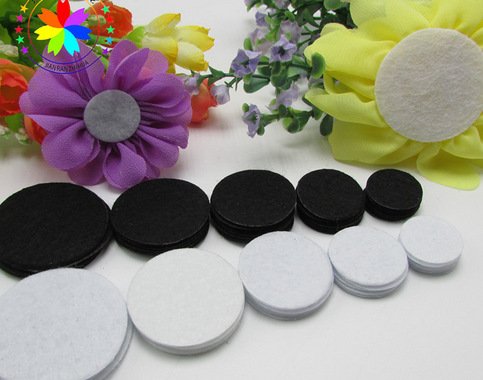 Image of 200PCS Circle Felt Pads Round Appliques for DIY Craft Decoration and Sewing Handcraft (White, 1.57 inch)