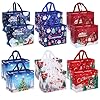 ZMENCY Bolsas – Paquete de 12 bolsas de mano no tejidas, bolsas de regalo de fiesta de Navidad