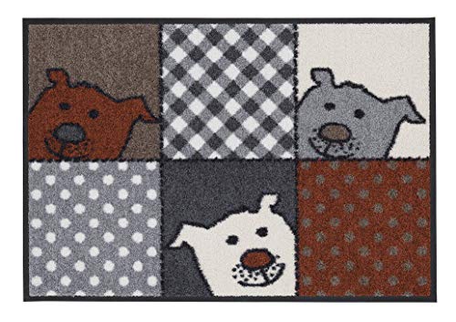 Efia Salonloewe Alfombra 50 x 75 cm  3 Perros Suela Antideslizante 100% Caucho Sin PVC