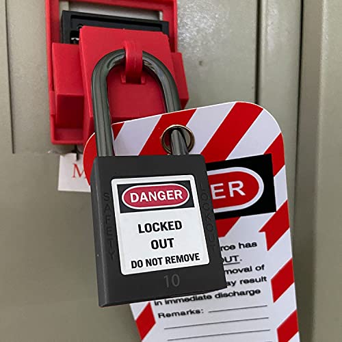 Image of Lockout Tagout Locks Safety Padlock Loto Locks Keyed Alike PA Lock Out Tag Out Steel Shackle Small Luggage Padlocks Black 1PCS