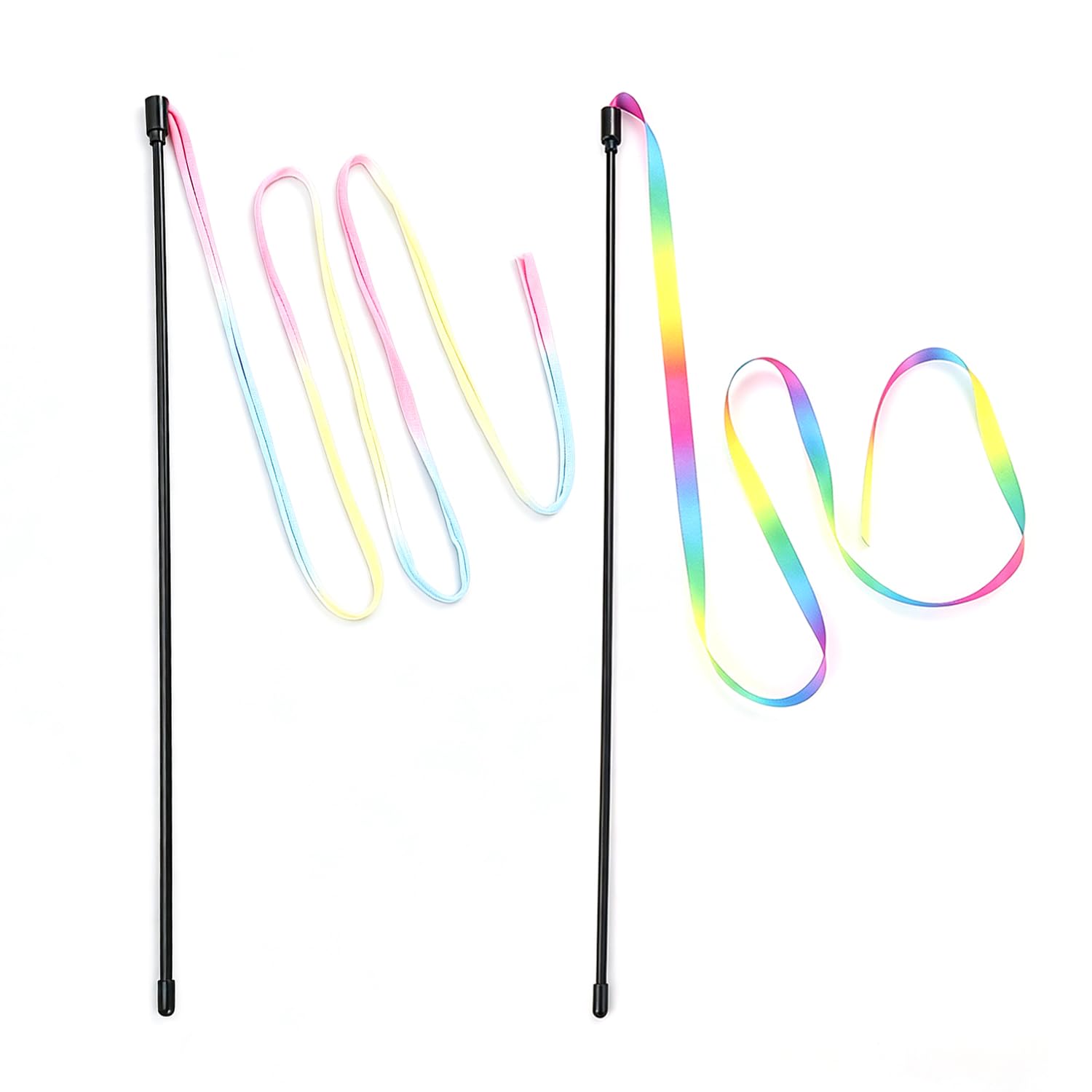 GDFHBD 4 Pieces Of Rainbow Funny Cat Sticks, Interactive Toys For Cats, Indoor Trainers, Pet Supplies.