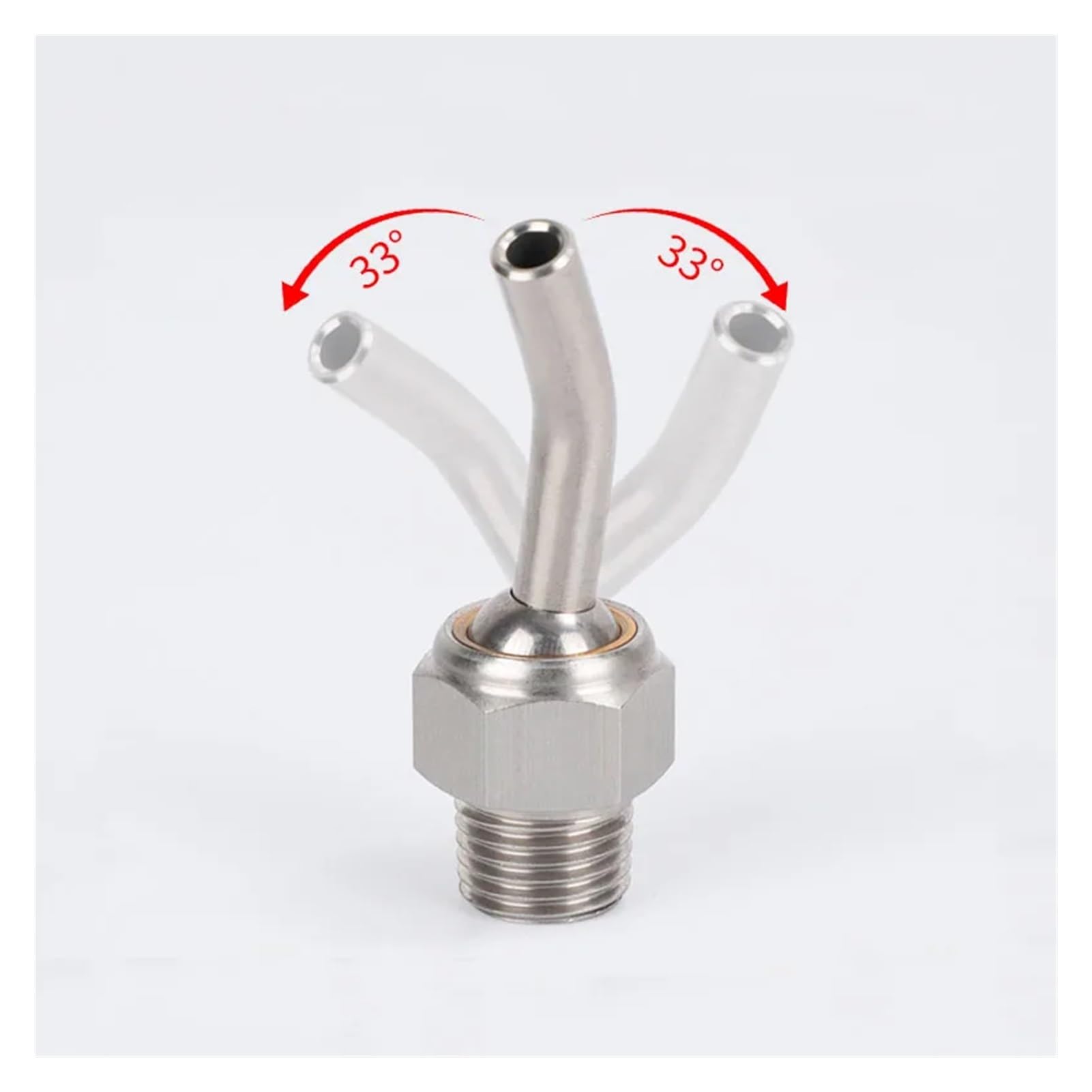 1 pz. Ugello di raffreddamento a gomito regolabile universale for torretta di tornio CNC in acciaio inossidabile SS304(L40mm,OD 5MM ID 3MM_1/8")