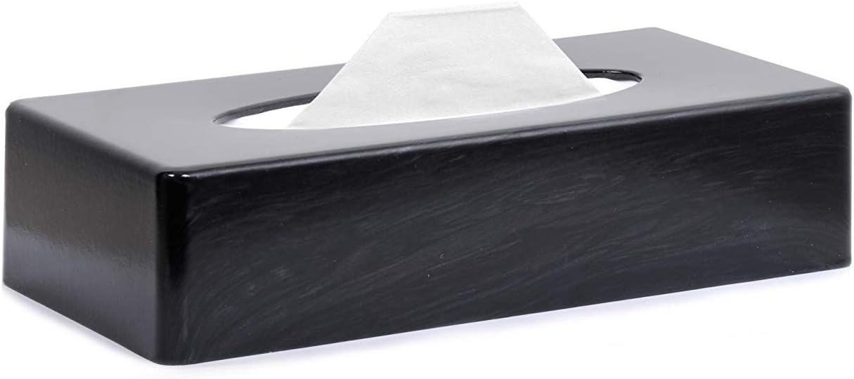 CULT GRIP Premium Wooden Finish Tissue Dispenser Box Reusable Tissue Paper Box with 100 Pulls-2 Ply (Wenge Carbon Finish)