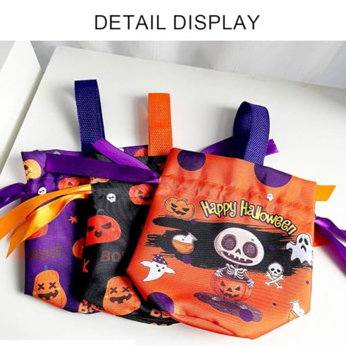 Sacs à bonbons Halloween réutilisables : la solution anti-déchirure avec cordon de serrage