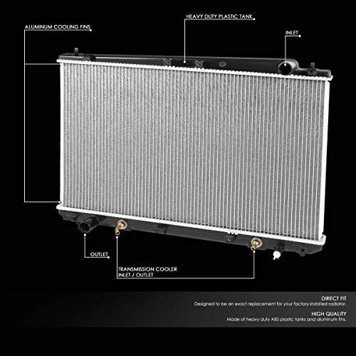 Image of DNA Motoring OEM-RA-2153 1-Row OE Style Aluminum Cooling Radiator Replacement Compatible with 98-03 Sienna AT, 28-11 /16 inch W X 17-11 /16 inch H X 1 inch D, 1-3 /8 inch Inlet, 1-3 /8 inch Outlet