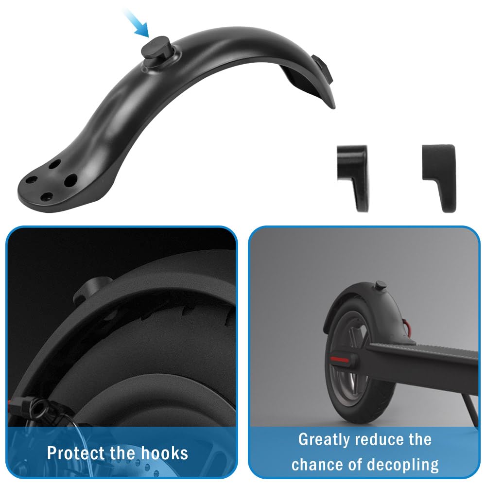 Garde-Boue arrière Fit for 4 vis for Trottinette électrique, Compatible Fit for Les vis Fit for Quatre Trous, feu arrière, Capuchons en Caoutchouc, Accessoires et pièces détachées.