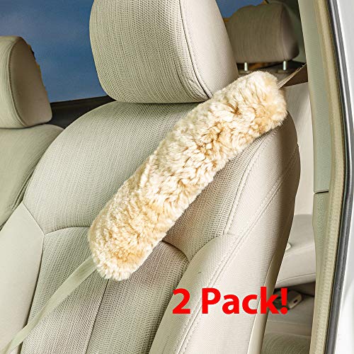 Engel Worldwide Twin Pack! Soft, Comfortable Universal Fitting Genuine Merino Sheepskin Seat Belt