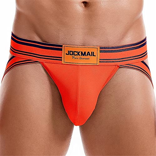 JOCKMAIL 3PCS/Pack Jockstrap Athletic Supporters for Men Jock Strap Male Underwear for Gym Men's Thong Underwear Sport4