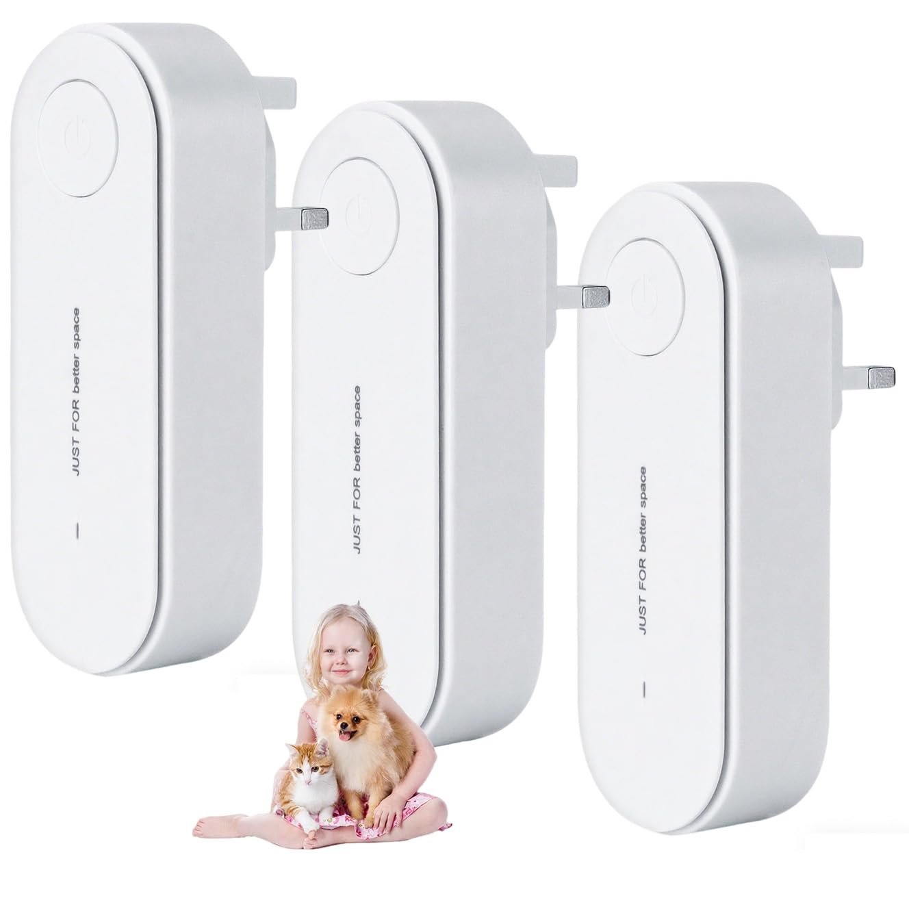 3PCS Ionic Air Purifier Plug In UK, 2025 New Plug In Air Purifiers For Home, Instant Air Purification, Suitable For Bedrooms, Toilets, Living Rooms, Bathrooms, Closets, And Pet Rooms (White) (3)