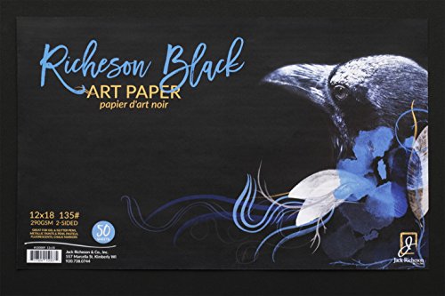 Papier d'art noir Jack Richeson pour faire ressortir les craies claires