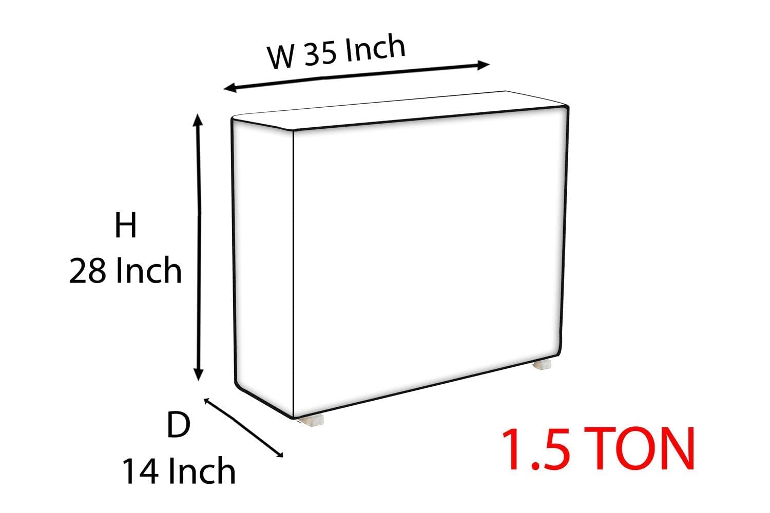 Split AC Cover - 1.5/2 Ton Outdoor Unit - Waterproof -3 Split AC Cover - 1.5/2 Ton Outdoor Unit - Waterproof -3
