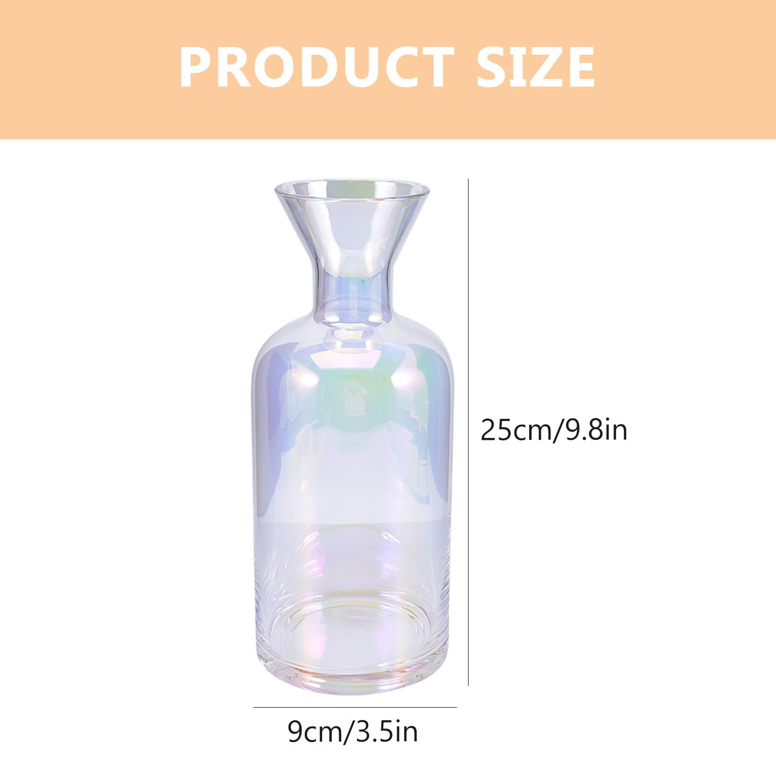 OUNONA Juego de Jarra de Agua y Vaso de Vidrio Transparente con Base de Madera, Resistente al Calor, Adecuado para Banquetes y Eventos Sociales