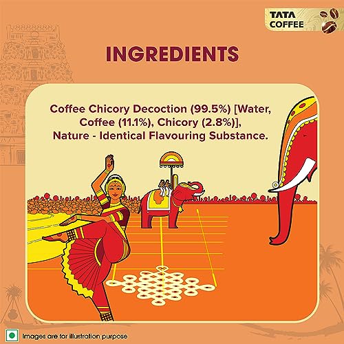 Image of Tata Coffee Quick Filter Decoction Liquid, Degree Kaapi, 200ml Box, Flavoured Instant Coffee Chicory Decoction (80% Coffee and 20% Chicory), Liquid Filter Coffee, Easy To Make (Pack of 2)