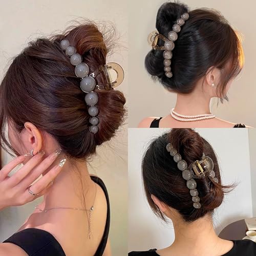 Pinzas de pelo plástico vintage, paquete de 2 miniatura 4