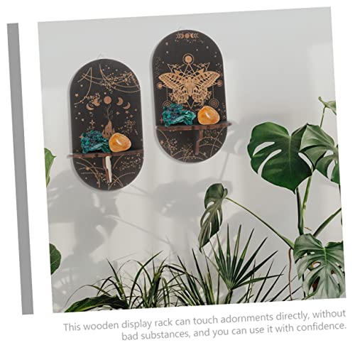 Abaodam 15 Peças Suporte De Exibição De Cristal Prateleira De Cristal Boho Prateleira De Parede Deco