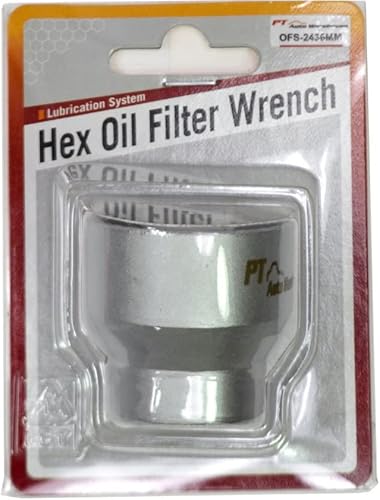 Miniatura 5 de PT Auto Warehouse OFS-2436MM - Llave de filtro de aceite hexagonal 2 en 1 38 pulgadas DR - 0.945 in y 1.417 in