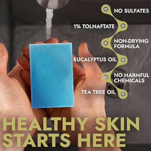 Image of Antifungal Soap with Tea Tree & Eucalyptus, Deep-Cleansing Pumice Bar Soap | Deep Cleansing & Exfoliating Bar, Natural Ingredients, Helps Soothe Jock Itch, Ringworm & Athlete's Foot, Pumice Bar Soap