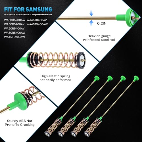 DC97-16350S DC97-16350T DC97-16350U Suspension Rods 26.4in fit for Samsung ActiveWaterjet Washer WA50R5400AW/US WA50T5300AC/US WA50R5400AV/US WA50R5200AW WA50R5200AV WA45T3400AW WA45T3400AV LUXRILIX