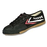 Black Martial Arts Shoes Boys Girls Low Top Canvas Shoes for Parkour Kung Fu, Rubber Sole Fashion Sneakers for Indoor/Outdoor Activities, Little Kid 1.5