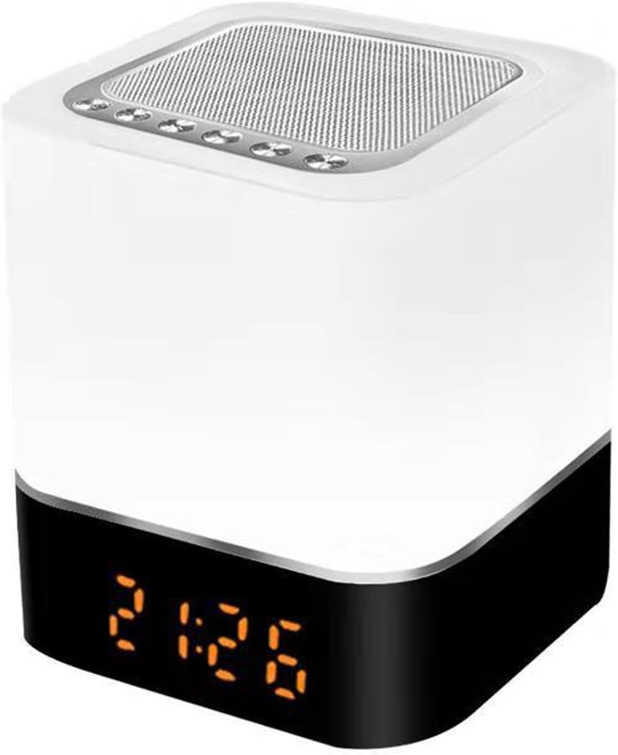 Bedside Lamp with Alarm Clock Bluetooth Speaker, Touch Control Night