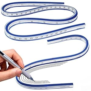 Zawtr Flexibles Kurvenlineal 2 Stück Set