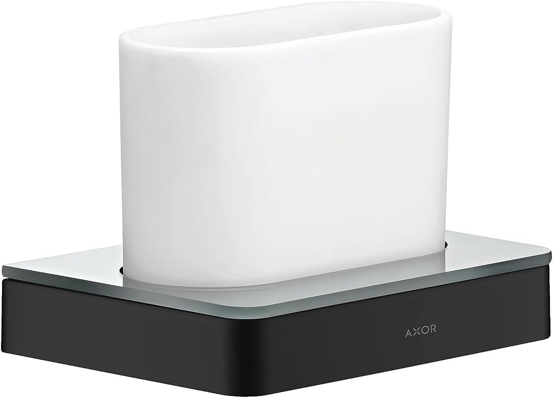 AXOR AXOR Universal SoftSquare Toothbrush Tumbler in Matte Black, 42834670