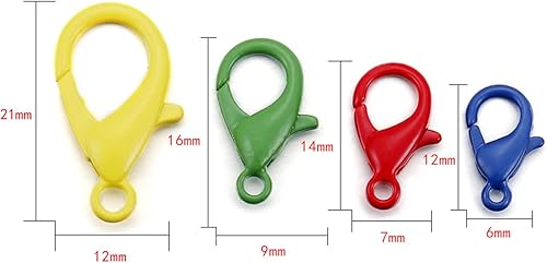 Miniatura 7 de AGCFABS Paquete de 10 cierres de langosta de metal de colores, clips de presión con llaveros, para bolsa de llaveros, accesorios de fabricación de