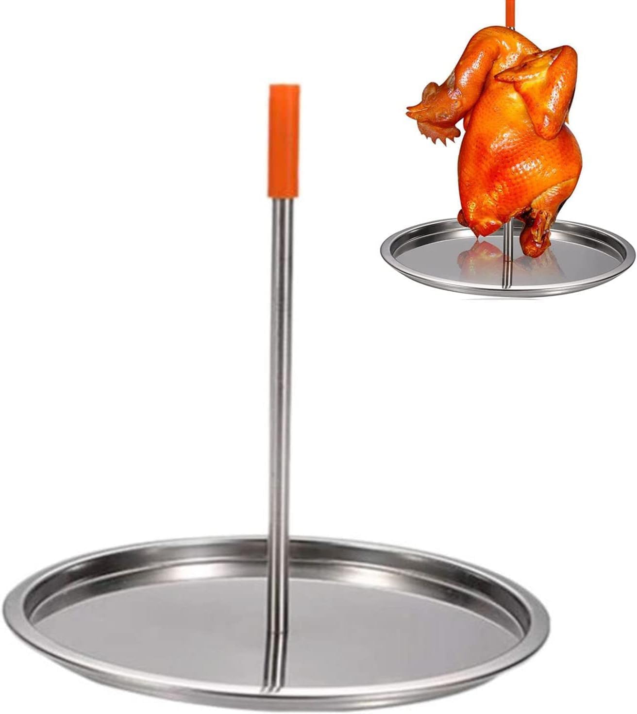 BBQ Vertical Skewer, Kebab，Stainless Steel Kebab Plate and Skewer，Chicken