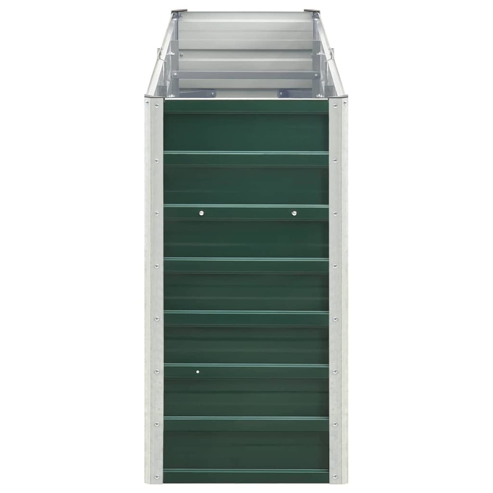 ARKEM Arriate de jardín de Acero galvanizado Verde 240x40x77 cm Macetas Exterior Grandes Huerto