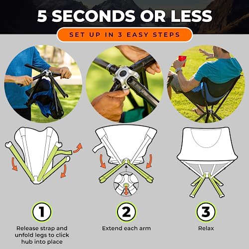 CLIQ-Portable-Chair-Lightweight-Folding-Chair-for-Camping-Supports-300-Lbs-Perfect-for-Outdoor-Adventures-Black-Chair