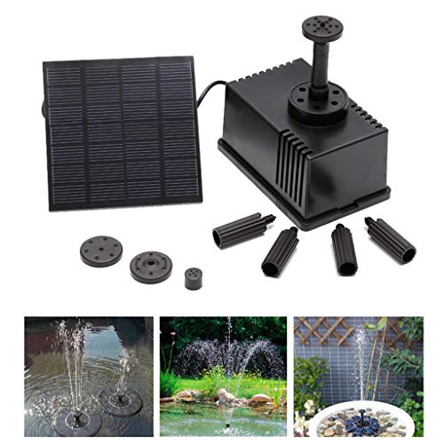WuLi77 Solar Water Fountain Pump, Submersible Water Pump with Filter Panel Perfect for Garden Pool Pond Landscape Bird Bath, Small Pond and Fish Tank