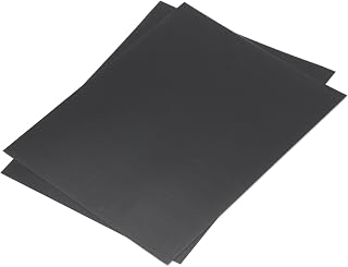 MECCANIXITY Black ABS Plastic Sheet 10 x 8 x 0.03 Inch for Building Model, DIY Crafts, Panel, Pack of 2 Pcs
