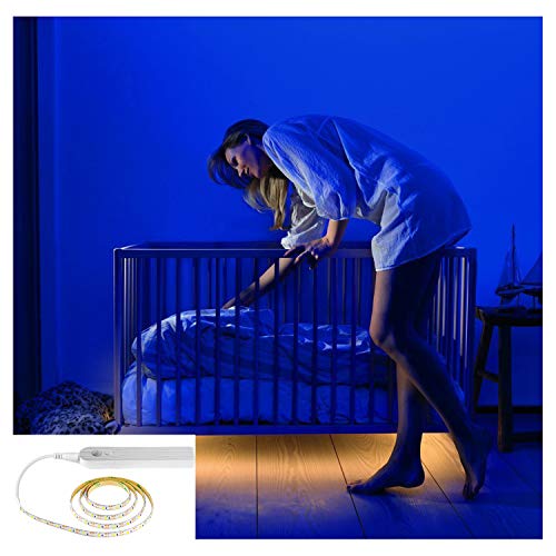 Preisvergleich Produktbild Flow.month Bewegungssensor Lichtleiste, Dual-Mode Wasserdicht Induktionslichtleiste, Drahtlose Batteriebetriebene LED-Lichtleiste Nachtlicht Für Schränke, Treppen (White,0.5m)