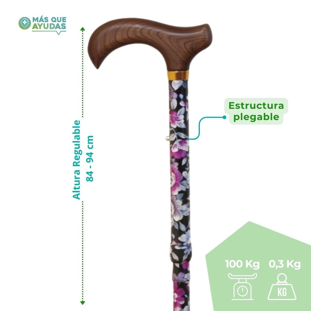 Baston Muletilla Plegable Flor 305-Unidad